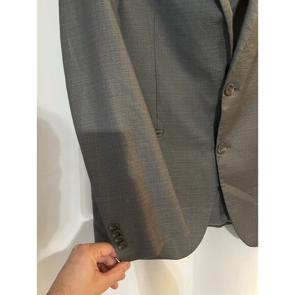 Kenneth Cole Reaction, Men's Blazer Sport Coat Size 40R, Dark Gray Techni-Cole - Picture 3 of 13